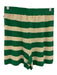 Free-est Size M Green & Beige Cotton & Acrylic Long Sleeve Stripe Knit Short Set Green & Beige / M