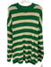 Free-est Size M Green & Beige Cotton & Acrylic Long Sleeve Stripe Knit Short Set Green & Beige / M