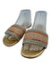 Dior Shoe Size 39 Beige & Black Leather Woven Open Toe Logo Flat Sandals Beige & Black / 39