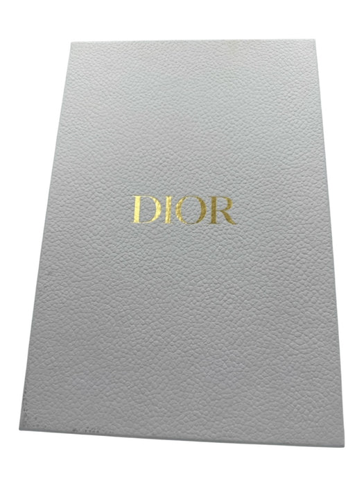 Dior Shoe Size 39 Beige & Black Leather Woven Open Toe Logo Flat Sandals Beige & Black / 39