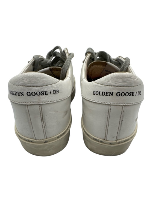 Golden Goose Shoe Size 38 White & Gold Leather Lace Up Sneaker Low Top Sneakers White & Gold / 38