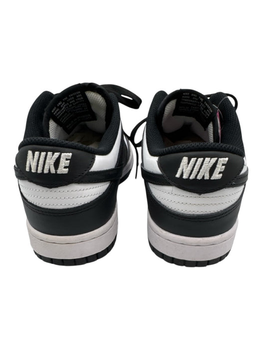 Nike Shoe Size 9 Black & White Leather Low Top lace up Perforated Dunk Sneakers Black & White / 9