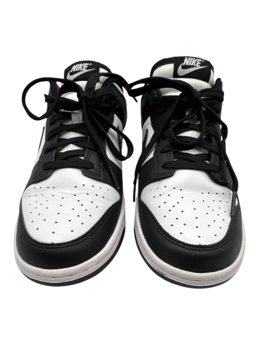 Nike Shoe Size 9 Black & White Leather Low Top lace up Perforated Dunk Sneakers Black & White / 9
