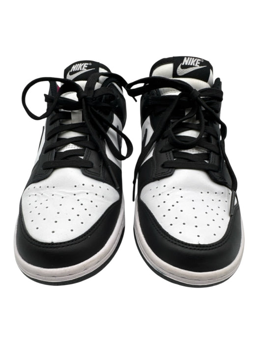 Nike Shoe Size 9 Black & White Leather Low Top lace up Perforated Dunk Sneakers Black & White / 9