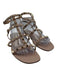 Valentino Shoe Size 38.5 Beige Pink Leather Gladiator Studs Open Toe Sandals Beige Pink / 38.5