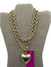 Roxanne Assoulin Gold Metal Heart Charm Lobster Clasp Chain Necklace Gold