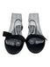 The Row Shoe Size 38.5 Black Leather Grosgrain Ribbon Slingback Sandals Black / 38.5