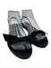 The Row Shoe Size 38.5 Black Leather Grosgrain Ribbon Slingback Sandals Black / 38.5