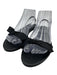 The Row Shoe Size 38.5 Black Leather Grosgrain Ribbon Slingback Sandals Black / 38.5
