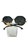 Versace black & gold Acetate Medusa Geometric Sunglasses Black & Gold
