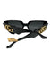 Gucci Black Acetate Square Lens Cat Eye Sunglasses Black