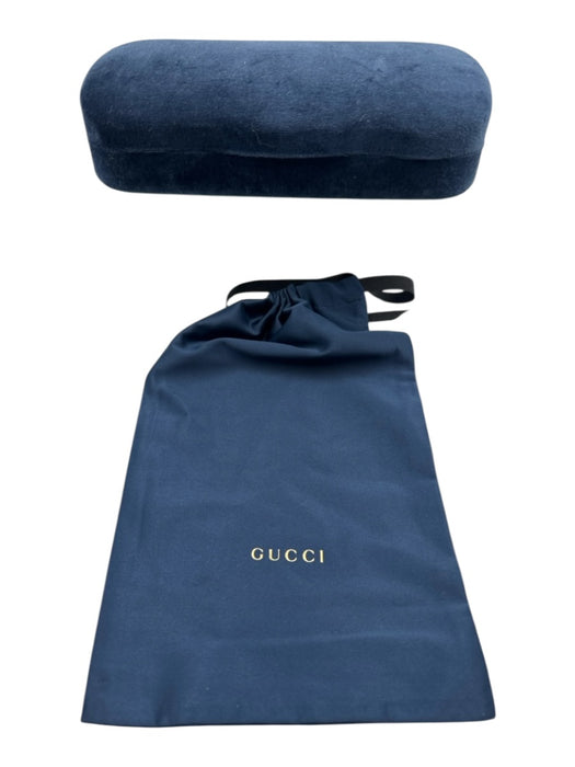 Gucci Black Acetate Square Lens Cat Eye Sunglasses Black
