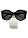 Balenciaga Black Acetate Cat Eye Squarish Sunglasses Black