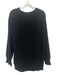 Varley Size M Black Cotton Blend Ribbed Side Zips Sweatshirt Over Size Sweater Black / M