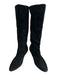 Silent D Shoe Size 9 Black Suede Round Toe Kitten Heel Slouchy Knee Boots Black / 9