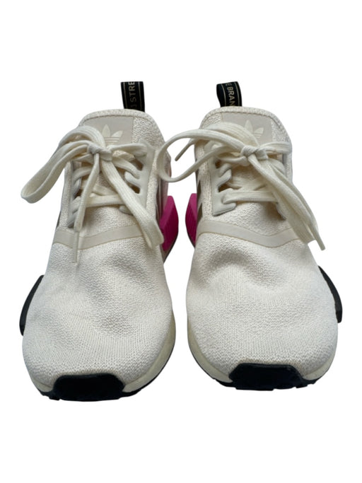 Adidas Shoe Size 8.5 Beige & Pink Synthetic Lace Up Knit Athletic Sneakers Beige & Pink / 8.5