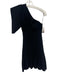 Misha Collection Size 2 Black Rayon & Polyester One Sleeve Pleated Mini Dress Black / 2