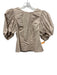 En Saison Size XS Blush Pink Cotton Short Puff Sleeve Side Zip Flare Hem Top Blush Pink / XS
