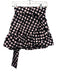 Tanya Taylor Size XS Black & Pink Polyester Faux Wrap Polka Dot Ruffle Skirt Black & Pink / XS