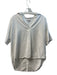 Madewell Size M White Cotton Blend Collared V Neck & Back Short Sleeve Top White / M