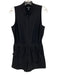 Athleta Size 8 Black Polyester Blend Zip Up Elastic Waist Sleeveless Romper Black / 8