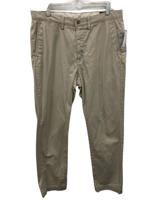Polo Size 34 Beige Cotton Solid Khakis Men's Pants Beige / 34