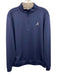 Johnnie O Size S Blue Synthetic Braves Quarter Zip Athleisure Long Sleeve Shirt Blue / S