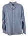 Polo Size L Blue Cotton Solid Oxford Button up Men's Long Sleeve Shirt Blue / L