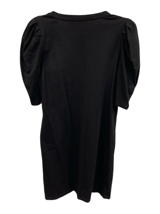 Pomander Place Size M Black Cotton Crew Neck Bell Sleeve Straight Dress Black / M