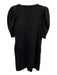 Pomander Place Size M Black Cotton Crew Neck Bell Sleeve Straight Dress Black / M
