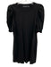 Pomander Place Size M Black Cotton Crew Neck Bell Sleeve Straight Dress Black / M