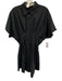 Exquise Size S Black Polyester Blend Collar Neck Waist Pleats Short Sleeve Dress Black / S