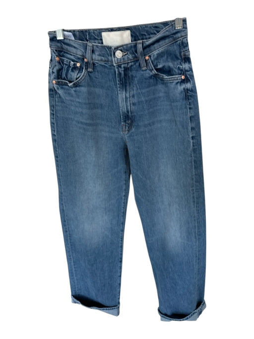 Mother Superior Size 23 Med Dark Wash Cotton Blend High Waist Wide Leg Jeans Med Dark Wash / 23