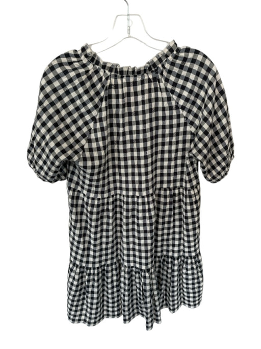 BB Dakota Size XS Cream & Black Polyester Blend Short Balloon Sleeve Dress Cream & Black / XS