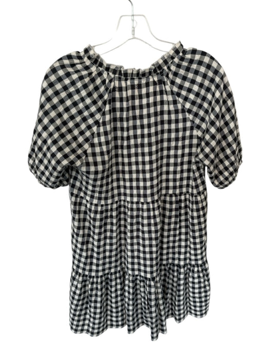 BB Dakota Size XS Cream & Black Polyester Blend Short Balloon Sleeve Dress Cream & Black / XS