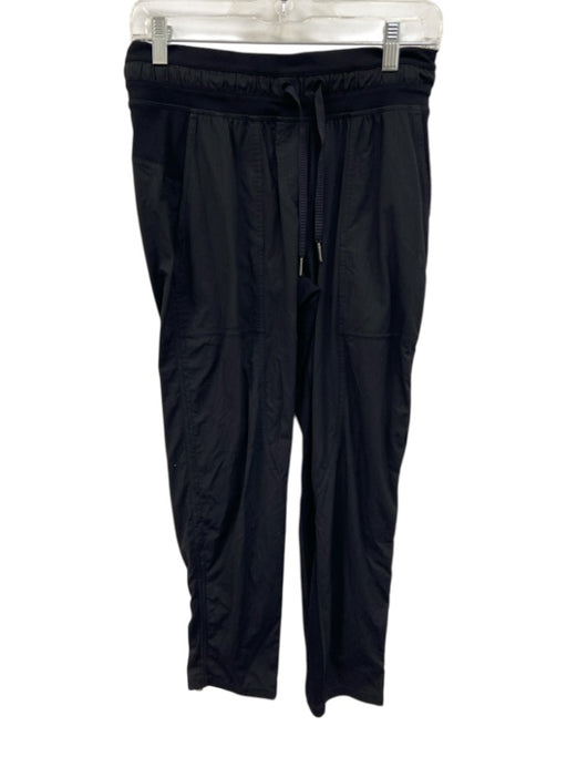 Lululemon Size 4 Black Missing Fabric Tag Elastic & Drawstring Waist Slim Pants Black / 4