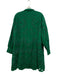 By Anthropologie Size S Green Cotton Long Sleeve Eyelet Button Front Dress Green / S