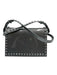 Carmen Sol Gray PVC Jelly Flap Rockstud Accent Shimmer Bag Gray