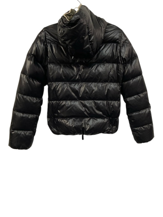 Duvetica Size 38 Black Polyamide Down Fill Puffer Zip Front Hooded Jacket Black / 38