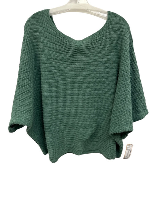 Sadie & Sage Size S Green Polyester Knit Boat Neck 1/2 Dolman Sleeve Sweater Green / S
