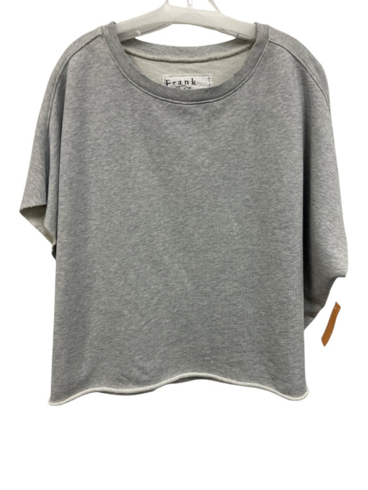 Frank & Eileen Size One Size Light Gray Cotton Heathered Dolman Cap Sleeve Top Light Gray / One Size