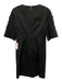 Trina Turk Size 2 Black Rayon Blend 1/2 Sleeve Bow Detail Back Zip Mini Dress Black / 2