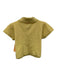 Guest in Residence Size S Yellow Cashmere Ribbed Knit Short Sleeve Polo Top Yellow / S