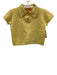 Guest in Residence Size S Yellow Cashmere Ribbed Knit Short Sleeve Polo Top Yellow / S