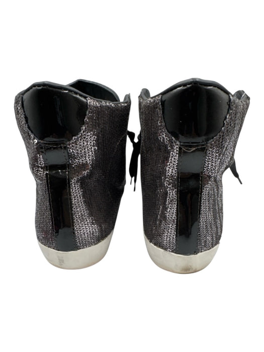 Philippe Model Shoe Size 38 Black & Gunmetal textile upper Sequined Sneakers Black & Gunmetal / 38