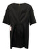 Trina Turk Size 2 Black Rayon Blend 1/2 Sleeve Bow Detail Back Zip Mini Dress Black / 2