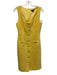 J. Crew Size 6 Yellow Wool Blend Sleeveless Tweed decorative buttons Dress Yellow / 6