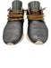 Esse Ut Esse Shoe Size 38 Gunmetal & Brown Leather Upper Metallic Sneakers Gunmetal & Brown / 38