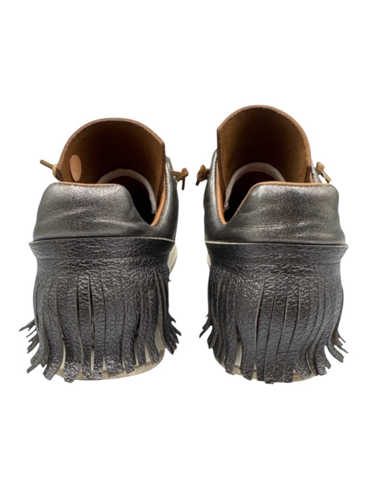 Esse Ut Esse Shoe Size 38 Gunmetal & Brown Leather Upper Metallic Sneakers Gunmetal & Brown / 38