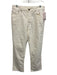 6397 Size 28 White Cotton Denim High Waist Button Fly Crop Jeans White / 28